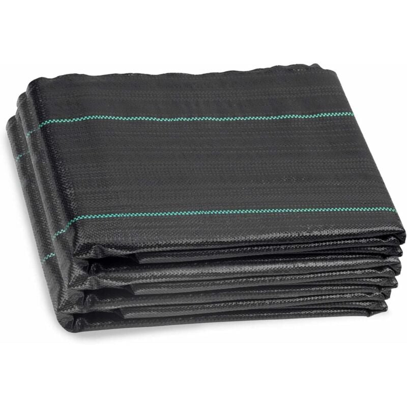 Tissu de paysage 2m x 5m, barrière contre les mauvaises herbes, tissu de jardin, tapis de jardinage