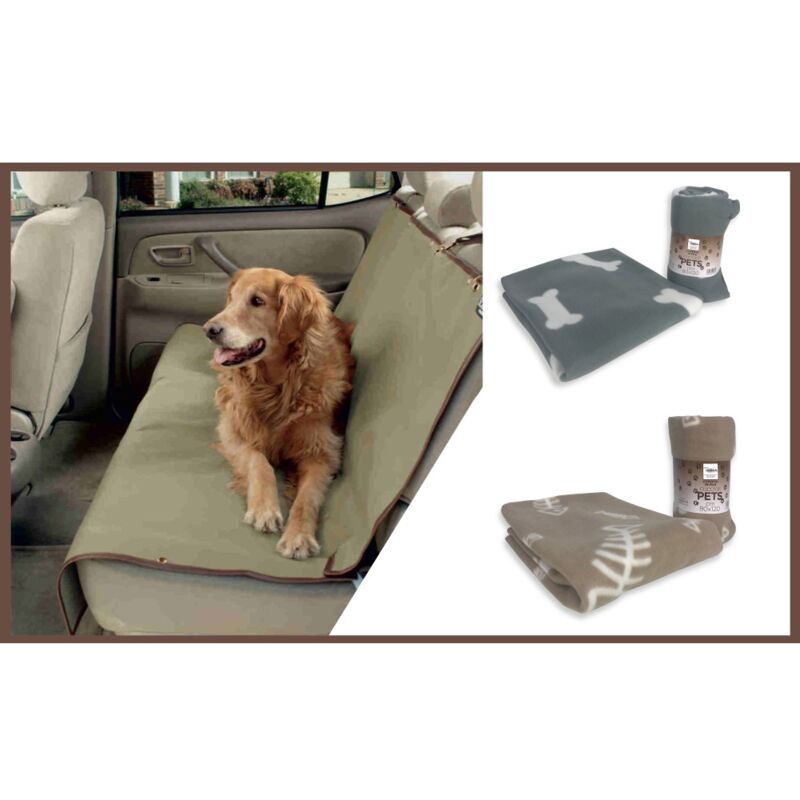 TISSU DE PROTECTION POUR CHIEN VOITURE COUVERTURE ZOO Sièges AVEC PLAID coordonné TISSU DE PROTECTION POUR CHIEN VOITURE COUVERTURE ZOO Sièges AVEC PLAID coordonné