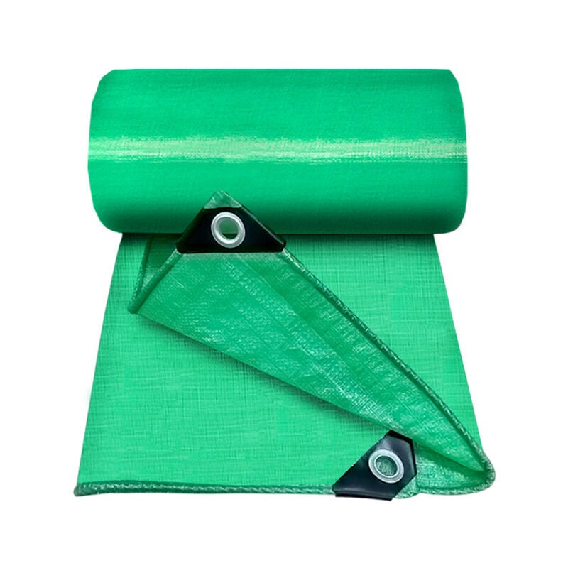 Hommoo - Tissu de protection solaire double vert pe imperméable Tissu d'abri 3x4 m