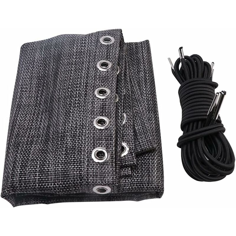 Linghhang - Tissu de remplacement de chaise, tissu de chaise longue anti-gravité (noir et gris) avec corde, accessoires de chaise, chaise longue de