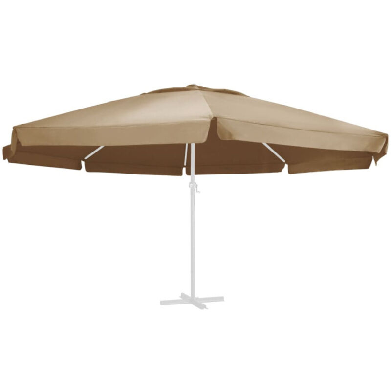 vidaXL Ersatzbezug für Sonnenschirm Taupe 610 cm