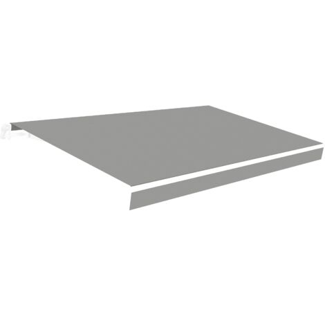 Tissu de remplacement pour auvent 4x2.5 Gris Polyester 280 gr/m2 - Protection UV - Toile de store 383x250cm - Stores de rechange terrasse et jardin