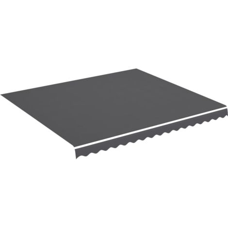 Tissu de remplacement pour auvent Anthracite 4x3,5 m