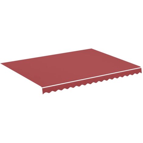 Tissu de remplacement pour auvent Bordeaux rouge 4x3 m