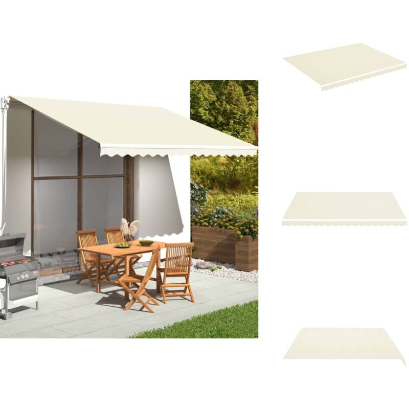 Vidaxl - Tissu de remplacement pour auvent Crème 4,5x3,5 m - Tissu D'ombrage - Auvent De Jardin - Toile D'auvent - Parasol De Jardin - Protection