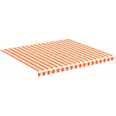 Tissu de remplacement pour auvent Jaune et orange 4x3,5 m