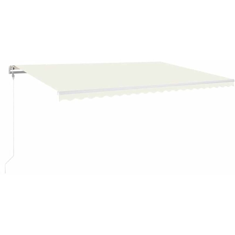 Auvent automatique avec capteur de vent et led 500x350 cm Crème vidaXL