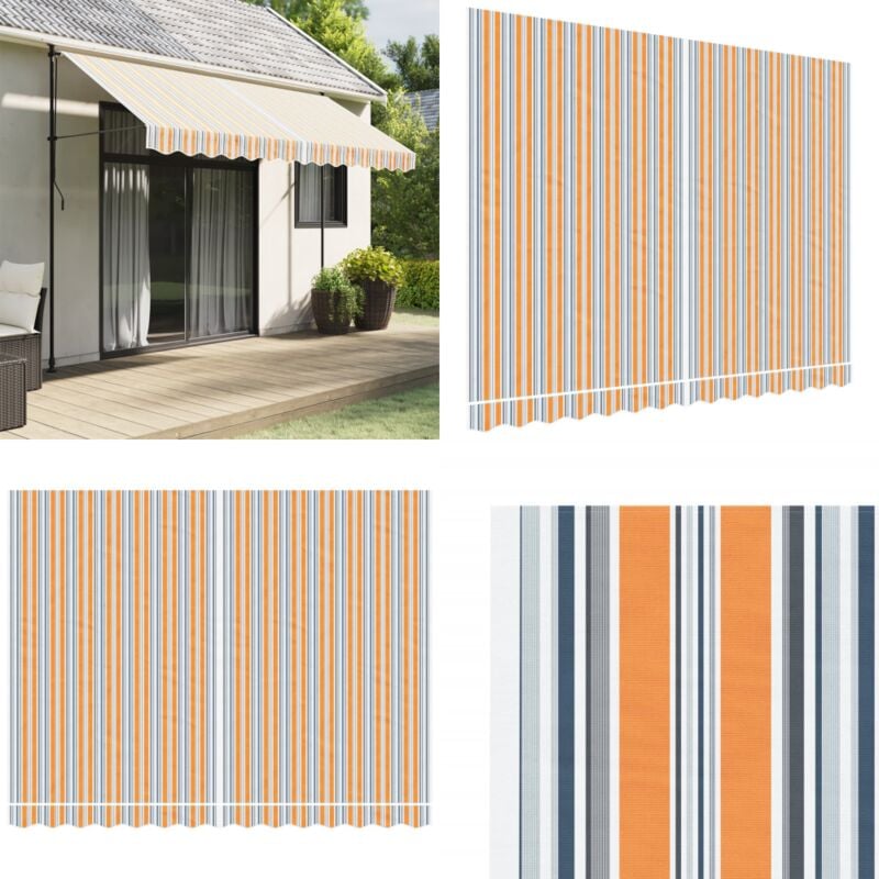 Vidaxl - Tissu de remplacement pour auvent rayures multicolores 3,5x2,5m - Toile De Store - Tissu D'auvent - Auvent De Jardin - Protection Solaire