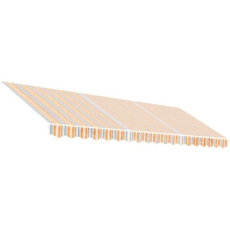 Tissu de remplacement pour auvent rayures multicolores 4,5x3 m