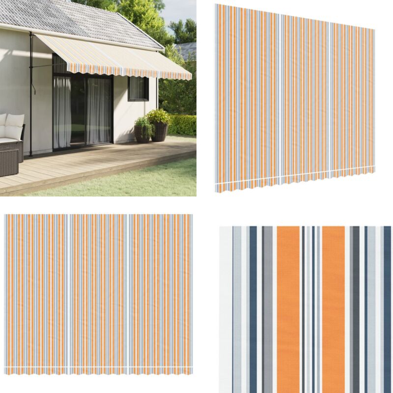 Vidaxl - Tissu de remplacement pour auvent rayures multicolores 4,5x3,5m - Toile De Store - Tissu D'auvent - Auvent De Jardin - Parasol - Couverture