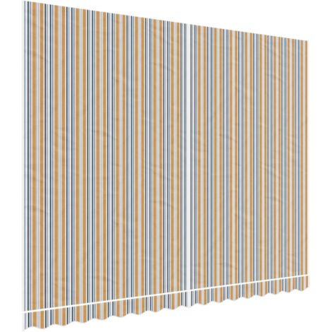 Tissu de remplacement pour auvent rayures multicolores 4x3 m
