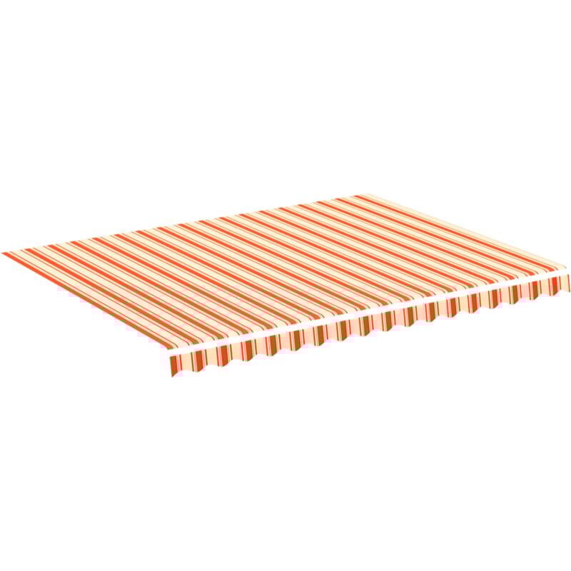 Tissu de remplacement pour auvent Jaune et orange 4x3 m - Vidaxl