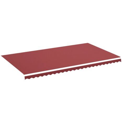 Tissu de remplacement pour auvent，Toile de remplacement Bordeaux rouge 6x3,5 m CFW48930
