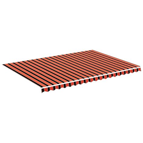 Tissu de remplacement pour auvent，Toile de remplacement Orange et marron 5x3,5 m CFW24375