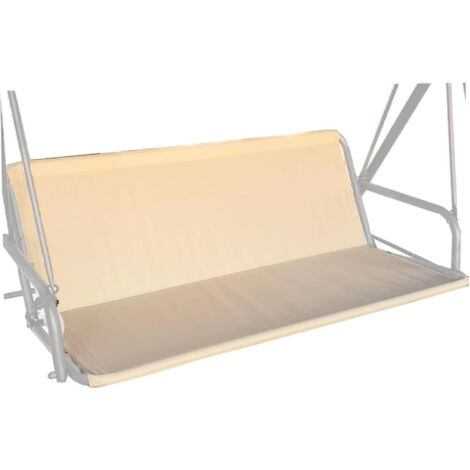 Tissu de remplacement pour balançoire- housse de siège de balançoire en tissu Oxford 600D- imperméable et résistant aux UV- facile à installer- convient à une utilisation extérieure (158(52+52)cm)