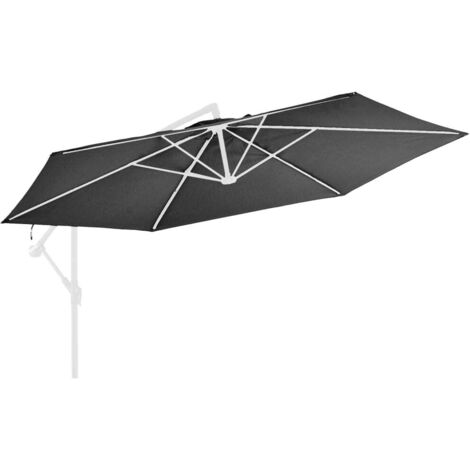 Tissu de remplacement pour parasol déporté Anthracite 350 cm