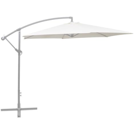 Tissu de remplacement pour parasol déporté Blanc sable 300 cm