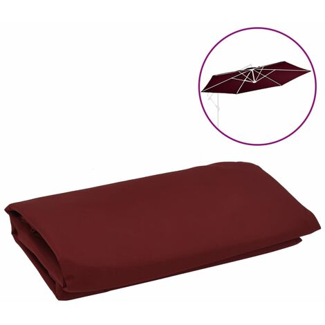 Tissu de remplacement pour parasol déporté Rouge bordeaux 350cm