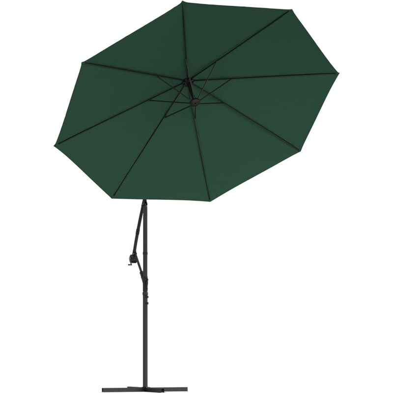 Tissu de remplacement pour parasol déporté Vert 350 cm Vidaxl