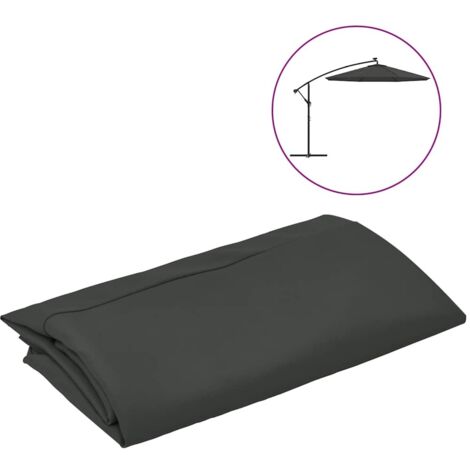 Tissu de remplacement pour parasol déporté - Tissu de rechange  Anthracite 350 cm BV766593 - BonneVie