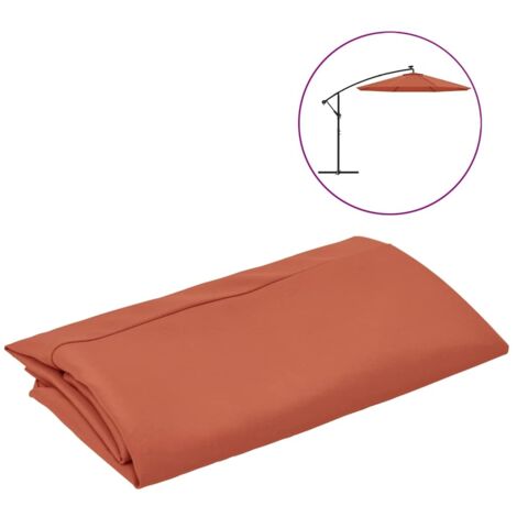 Tissu de remplacement pour parasol déporté/Toile de rechange pour parasol Terre cuite 350 cm 41292