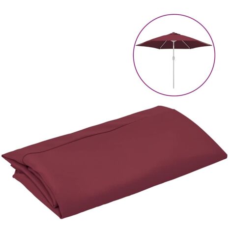 Tissu de remplacement pour parasol d'extérieur Bordeaux 300 cm CFW35331