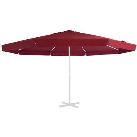 Tissu de remplacement pour parasol d'extérieur Bordeaux 500 cm