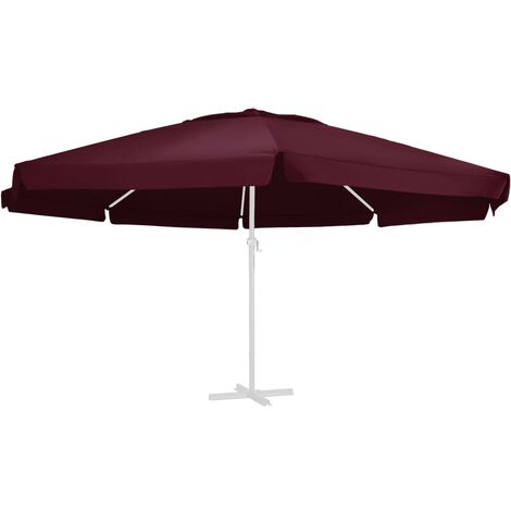 Tissu de remplacement pour parasol d'extérieur Bordeaux 600 cm