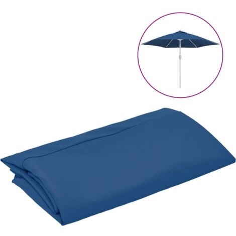 Tissu de remplacement pour parasol d'extérieur/Toile de rechange pour parasol Bleu azuré 300cm 40779