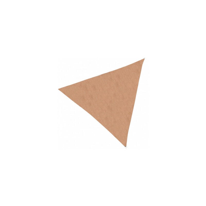 Toile ombrage polyéthylène triangulaire beige sable 360x360x360cm - Beige