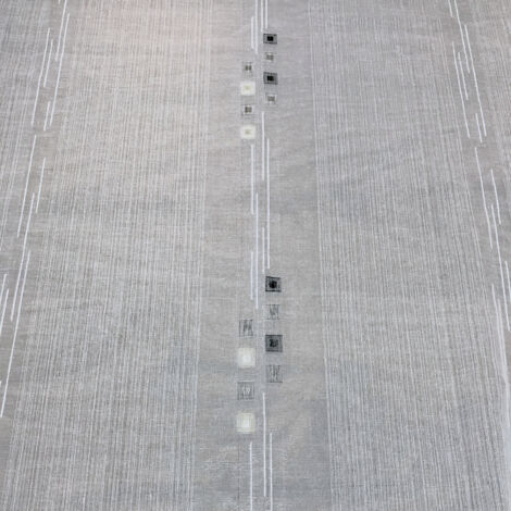 Tissu en étamine à jacquard Gris clair 300 cm