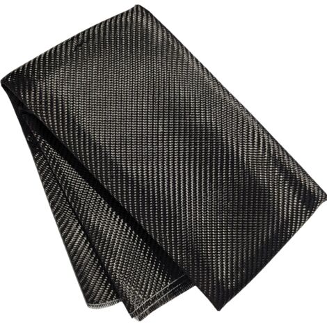 Tissu en Fibre de Carbone 3K, Sergé 245g/m² – 125cm x 80cm (1m²) – Parfait pour Fabrication, Réparation et Covering