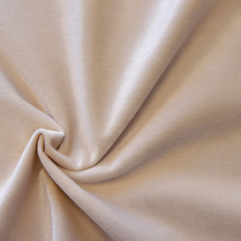 Tissu en velours uni ameublement Ivoire 145 cm