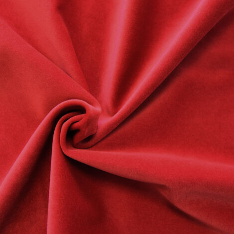Tissu en velours uni ameublement Rouge 145 cm