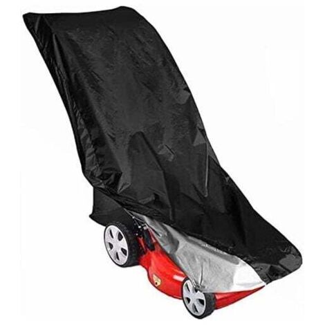 Tissu imperméable Enduit d'argent 210D, Anti-poussière, Housse de Tondeuse à Gazon avec Sac de Rangement (Noir)-Fei Yu
