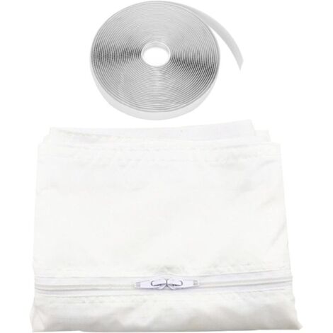 Tissu joint 400cm pour climatisation fenêtre porte Tissu de calfeutrage kit climatiseur mobile portes et fenêtres Isolation fraîcheur Installation simple et pratique (fenêtres 400x40 CM)