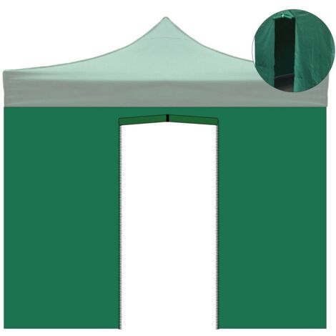 Tissu latéral vert imperméable avec fenêtre pour gazebo pliable 3x3m