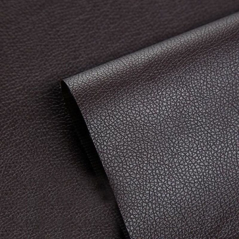 Tissu - Marron foncé - Autocollants Auto-Adhésifs en Cuir PU - 100x137cm - Patch de Réparation