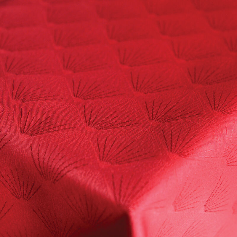Tissu nappage damassé anti tache et déperlant Rouge 160 cm