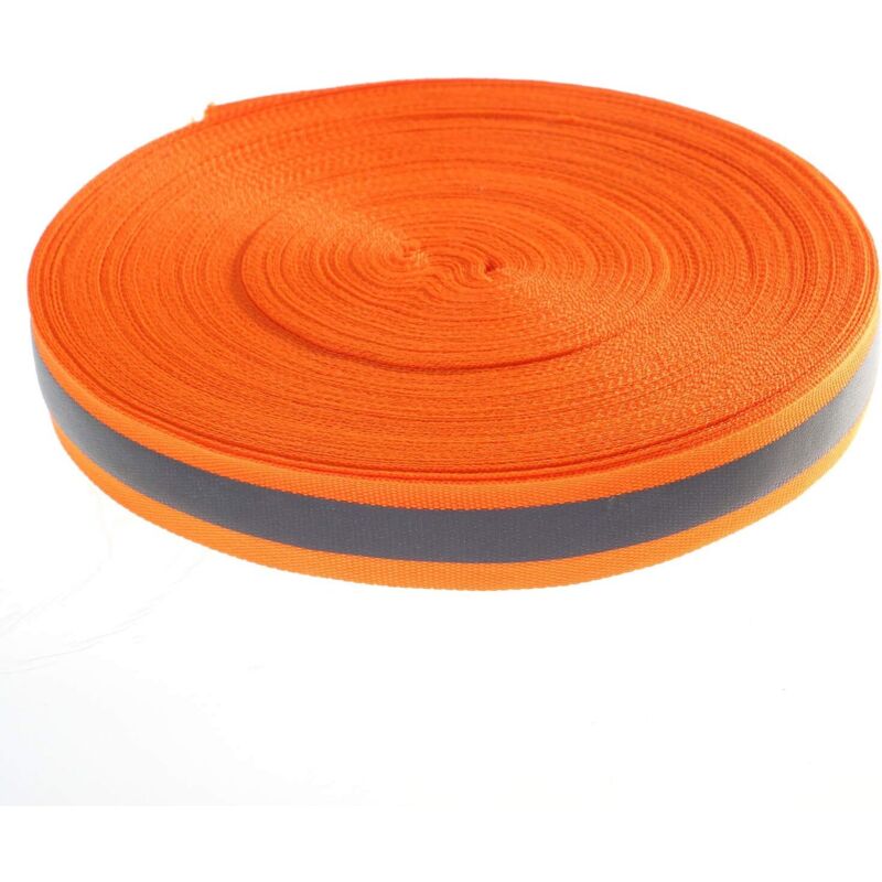 Tissu Réfléchissant Pour Couture - 3m - Ruban de Sécurité Haute Visibilité, Ruban de Sécurité Universel en Tissu Réfléchissant, Orange, Orange