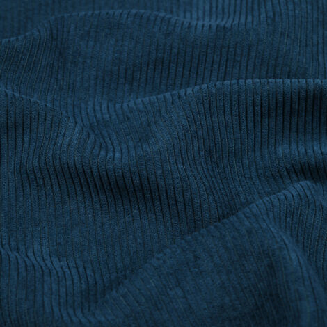 Tissu velours Antonin 145cm 260g bleu pétrole