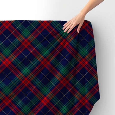 Tissu velours royal polyester à coudre - Motif à carreaux 17