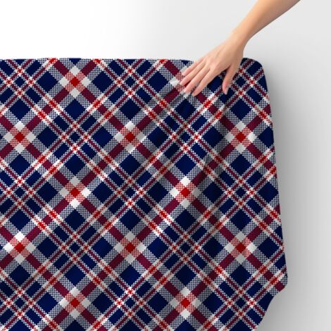 Tissu velours royal polyester à coudre - Motif à carreaux 22