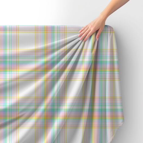 Tissu velours royal polyester à coudre - Motif à carreaux 32