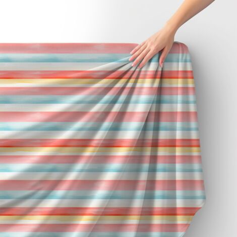 Tissu velours royal polyester à coudre – Motif à rayures – RDX2821