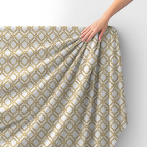Tissu velours royal polyester à coudre - Motif abstrait arabe