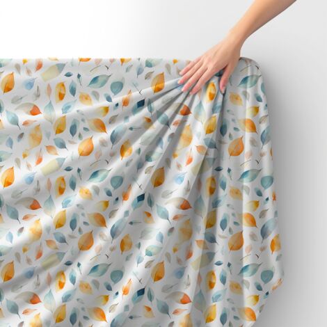 Tissu velours royal polyester à coudre – Motif feuilles – RDX2095