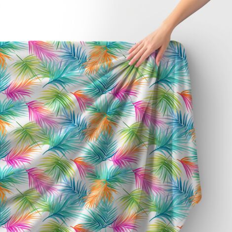 Tissu velours royal polyester à coudre – Motif feuilles – RDX2631