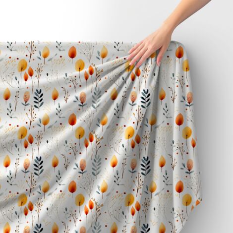 Tissu velours royal polyester à coudre – Motif feuilles – RDX2751