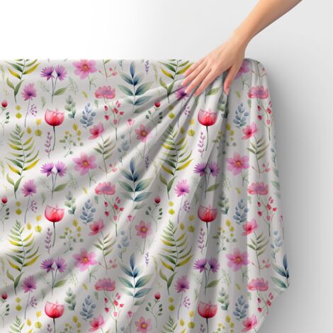 Tissu velours royal polyester à coudre - Motif fleurs - RDX2035